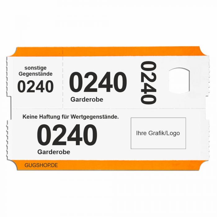 individuell bedruckte Garderobenmarken